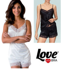 Pigiama donna in raso,pizzo