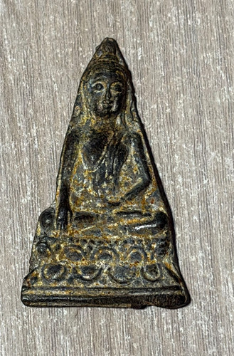 Antico amuleto thai bronzo - antico, in