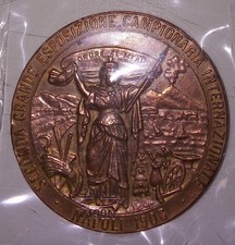MEDAGLIA BRONZO GRANDE ESPOSIZIONE CAMPIONARIO INTERNAZIONALE NAPOLI 1906