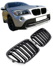 ✅ GRIGLIA SPORTIVA RENALE PER BMW X1 E84 2009-2015 DOPPIO PONTE NERO LUCIDO NUOVA ✅