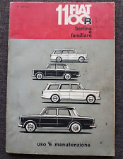 Libretto uso e manutenzione FIAT 1100 R berlina e familiare 1967