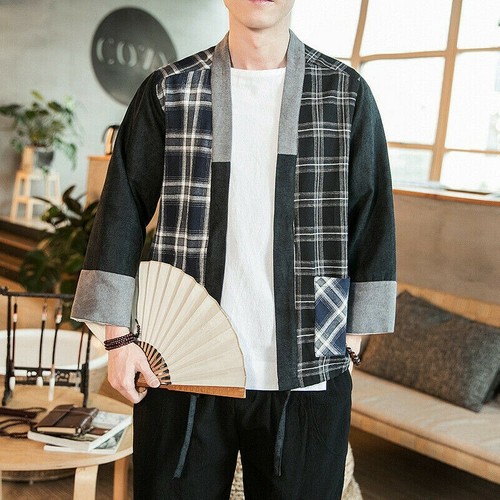 Cardigan uomo patchwork - uomo, kimono