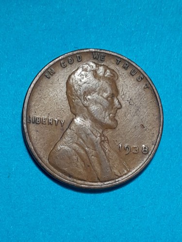One cent 1938 penny - u.s.a,