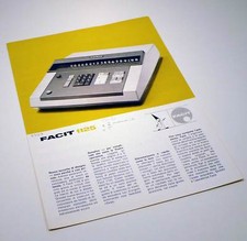 FACIT 1125 CALCOLATORE ELETTRONICO 1968 DEPLIANT IN ITALIANO RARO L0400S7  