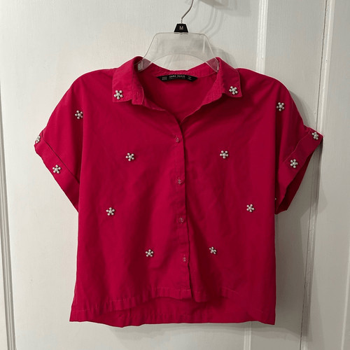Zara pink button down - button, shirt