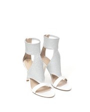 Sandali glitterati argento