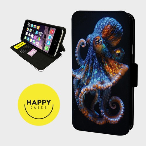 Neon octopus underwater - octopus,