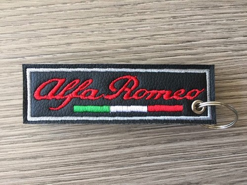 Portachiavi ricamato alfa - portachiavi,