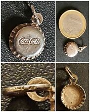 Ciondolo COCA COLA?ARGENTO 925pendente TAPPO CORONA BIRRA medaglia VINTAGE 1 cm