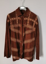 Camicia camoscio artigianale intagliata, capolavoro artigianale taglia 44