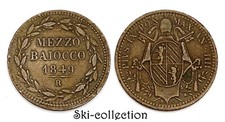 Mezzo (1/2 Baiocco) 1849 R