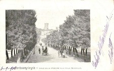 dq401 cartolina porto san giorgio viale della stazione fermo bella 1900