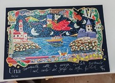 Quadro,Serigrafia-Francesco Musante-Una tranquilla notte di mezza estate