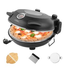YIBAKE Forno Elettrico per Pizze Pizza 4 Minuti Φ 31cm Piastra Pietra Ceramica