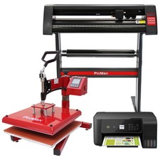 Kit plotter pressa termica e taglierina vinile: trasferimento sublimazione maglietta + taglio segnale