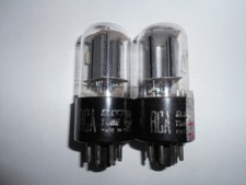 COPPIA DI VALVOLE R.C.A 6SN7 GT USATE FUNZIONANTI STESSA SERIE