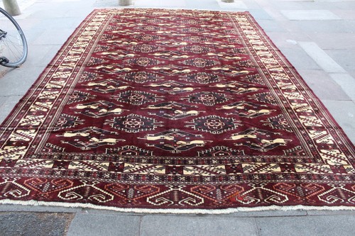 Tappeto grande vintage fatto - , a