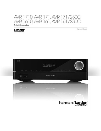 Harman kardon avr 161 - harman, avr-1610