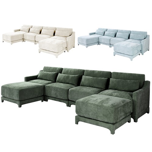 Set divano posti - set, elegante