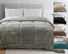 Trapunta Piumone Invernale Matrimoniale Singola Piazza Mezza VELLUTO FLANELLATO