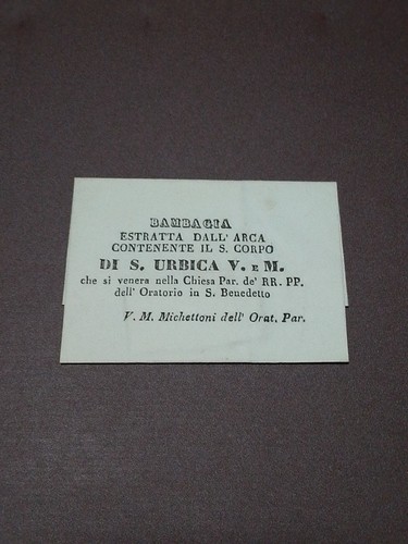 Santino holy card reliquia - santino,