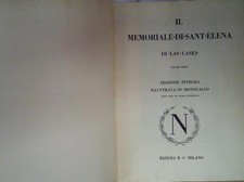Conte di las cases IL MEMORIALE DI SANT'ELENA DI LAS CASES volume primo