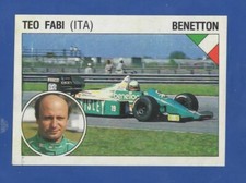 FIGURINA PANINI SUPERSPORT 1986 #40 TEO FABI AUTOMOBILISMO REC/REMOVED