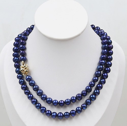 Collana perle blu - collana, di