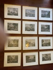 12 quadri stampe sul seta che