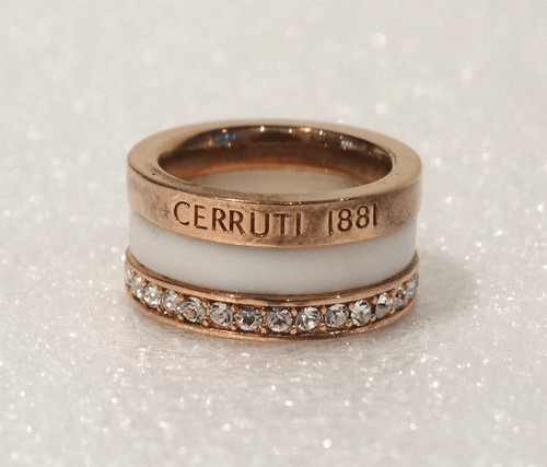 Bague cerruti 1881 strassée - bague,