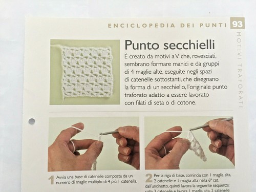 Scheda tecnica punti uncinetto - tecnica,