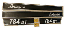 KIT ADESIVI DECALCOMANIE LAMBORGHINI 784 DT PER TRATTORI AGRICOLI  GOMMATI