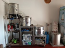 Impianto x produzione di birra artigianale in accciaio inox 20/10 autocostruito