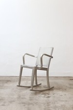 Sedia a dondolo Starck Hudson design Emeco alluminio spazzolato 2000