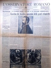 L'Osservatore Romano del 25 Giugno 1939 Beato Giustino de Jacobis Seitz Loreto