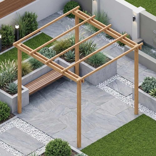 Pergola legno giardino - da,