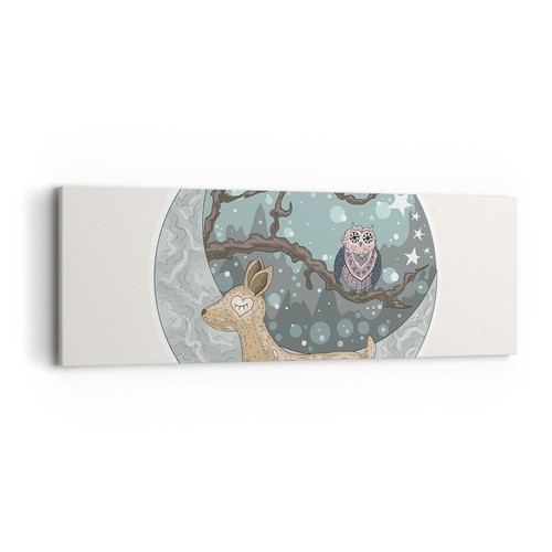 Quadro tela 90x30cm animali - su,