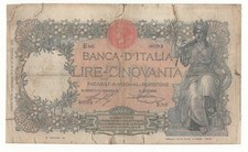 50 LIRE BUOI  DECR - 01 - 07 - 1918
