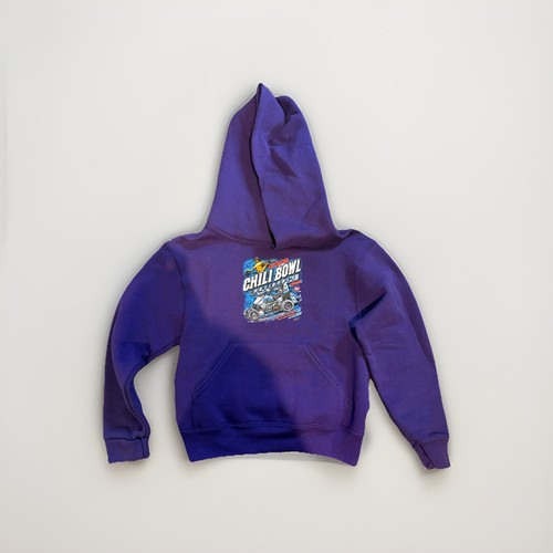Felpa con cappuccio viola per