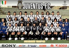 Cartolina squadra juventus - cartolina,
