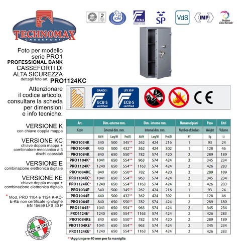 Cassaforte technomax alta - cassaforte, di