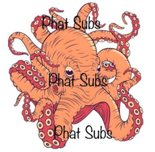 Stampa a sublimazione polpo arancione pronto da premere trasferimento di calore