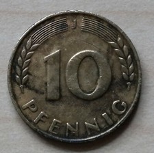 10 Pfennig 1949 J, Kursmünze