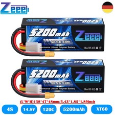 2x Zeee 4S Lipo batteria 5200