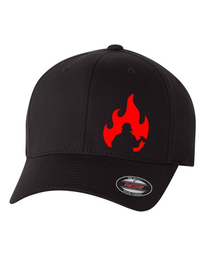 Cappello fireman flame curved - flame,