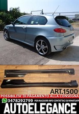MINIGONNE ADATTE PER ALFA ROMEO 147 3 PORTE LOOK TUNING DESIGN NERO LUCIDO
