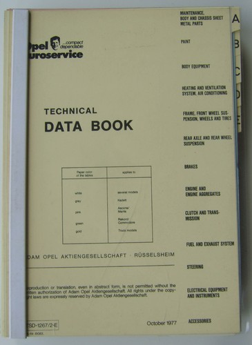 Dati tecnici originali - , 2