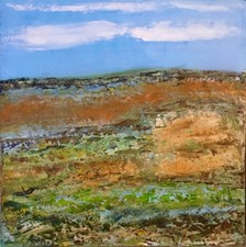 Quadro” paesaggio toscano   “ olio su tela 30 x 30 cm senza cornice 