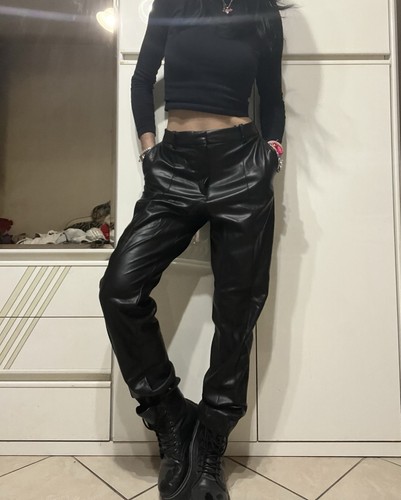 Pantaloni donna effetto pelle - pantaloni,