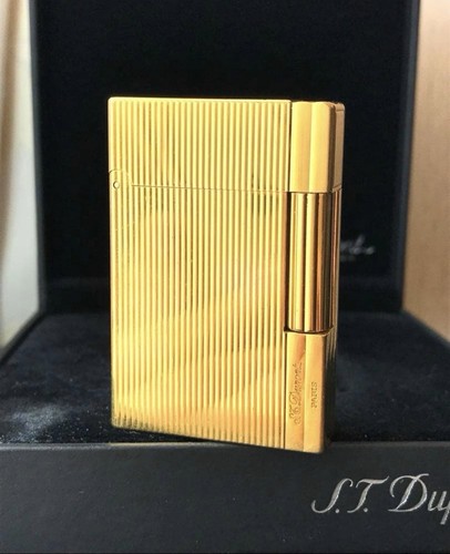 Dupont gas lighter gold stripe